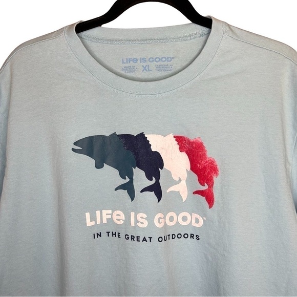 Life is Good Men’s Blue T-shirt - Size XL - Picture 2 of 3
